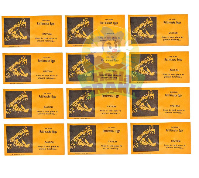 12 Rattlesnake Eggs Prank Envelopes - Magic Joke Trick Gag Gift Fun (1 dozen)