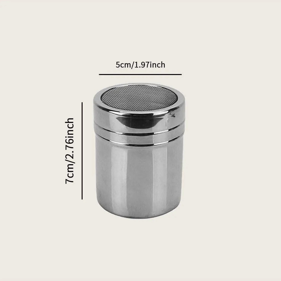 1pc Stainless Steel Spice Shaker Mesh Powder Dispenser for Cocoa & Coffee - NEW