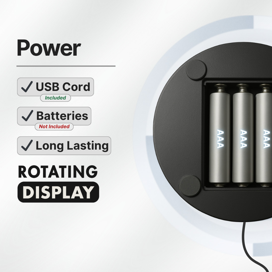 Sports Trading Card Rotating Display - Adjustable Speed Spinning Stand Holder