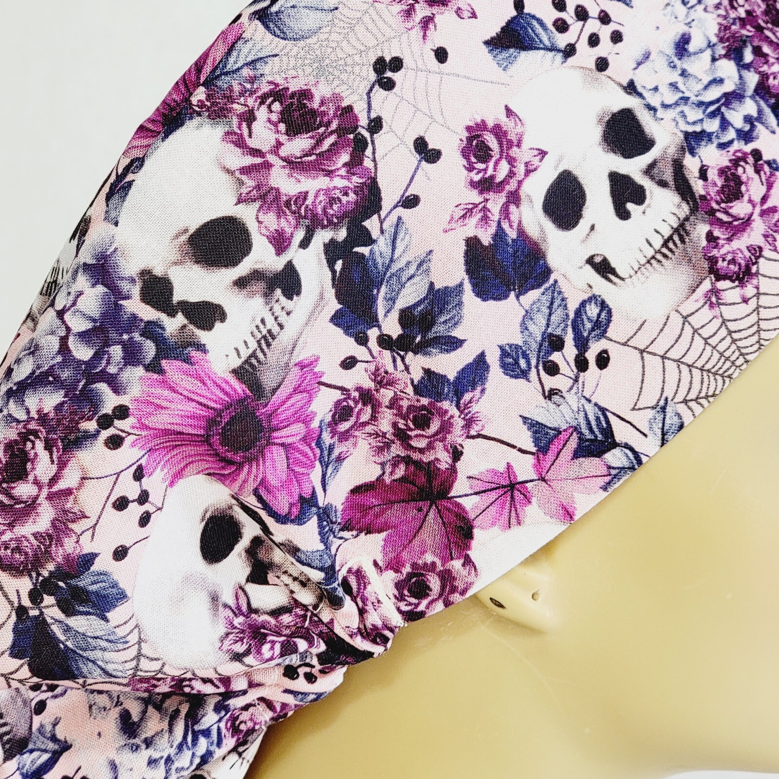 Halloween, Skull, Women Scrub Hat, Surgical Cap, Nurses Hat, Medical USA Made