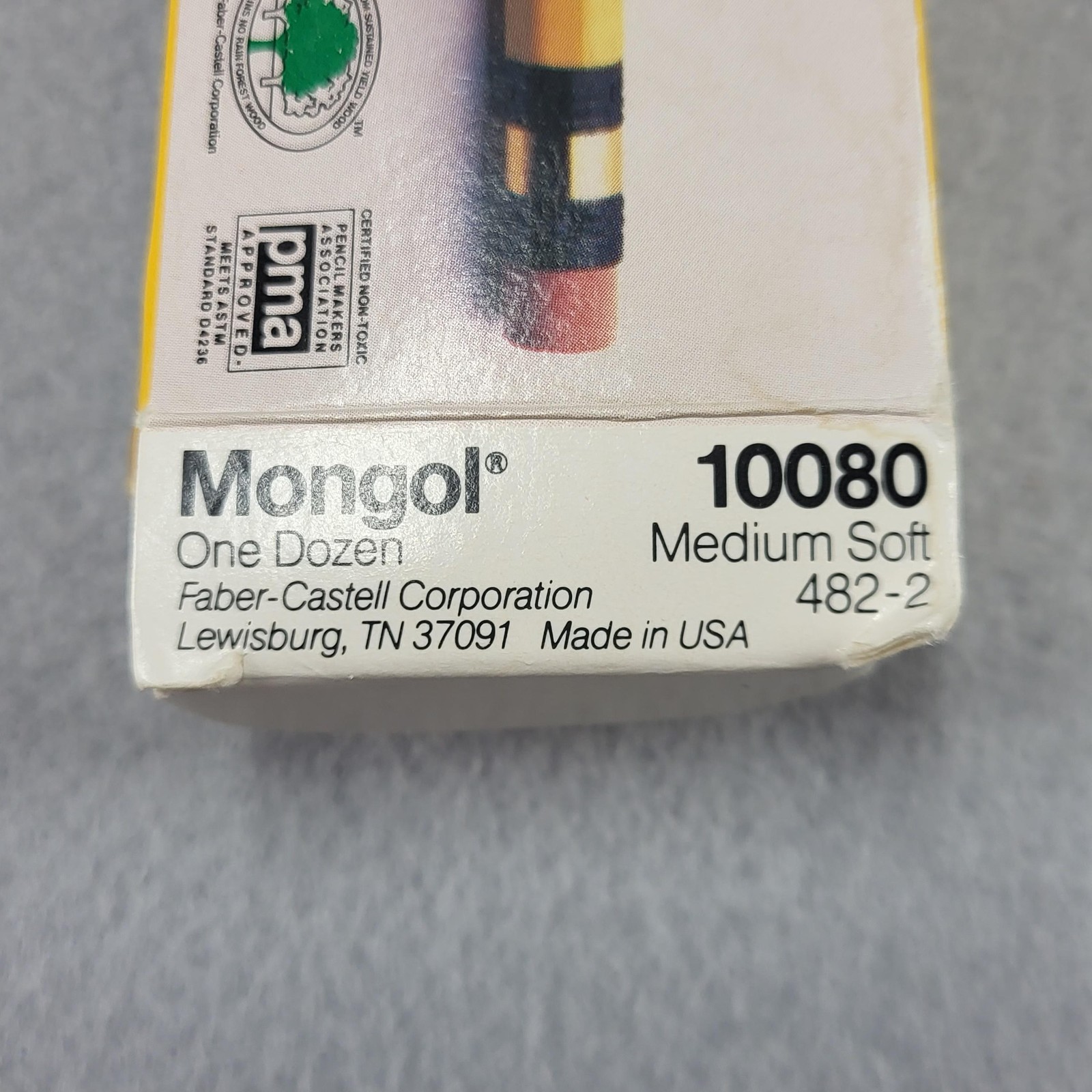 Faber-Castell Mongol 482 #2 Yellow Pencils Lot 12 Medium Soft USA Black Lead