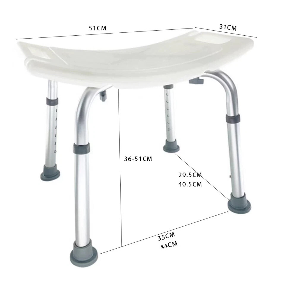 Shower Chair Seat 350lb Bath Stool Padded Height Adjustable Bathtub Seat Bench