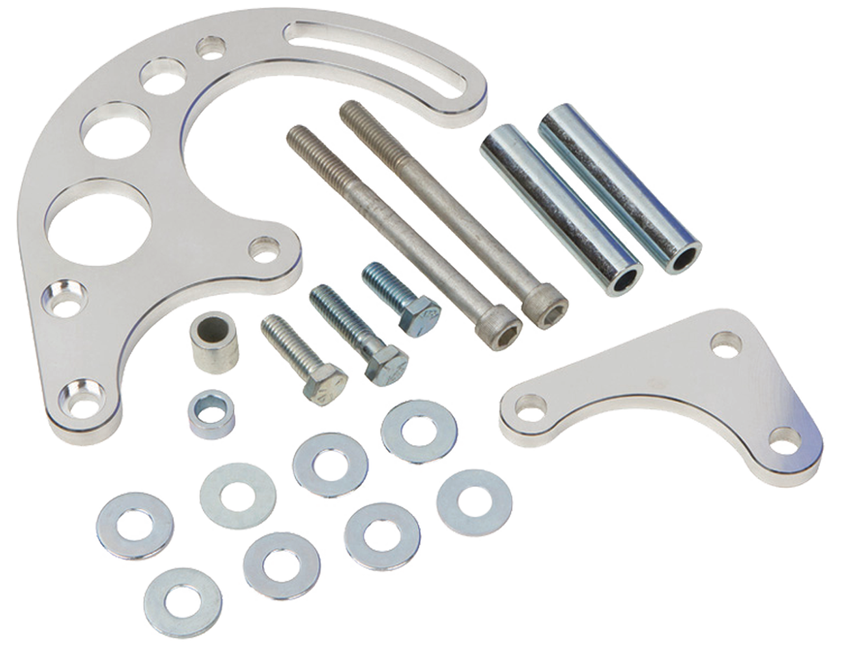 Small Block Chevy Serpentine Pulley Conversion Kit 283 327 350 PS ALT SBC Long