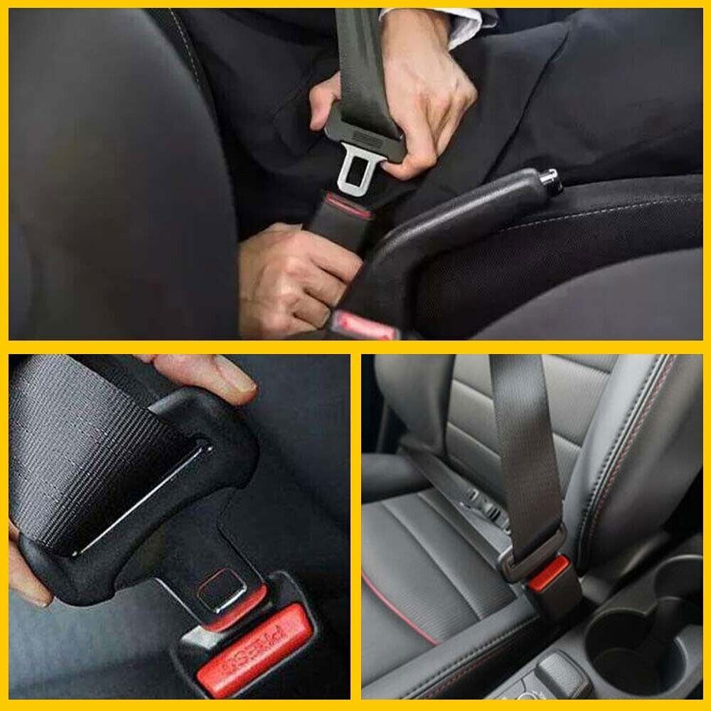 Car Seat Belt Latch Buckle Safety Belt Buckle Plug Adapter w/ Warning Cable NEW