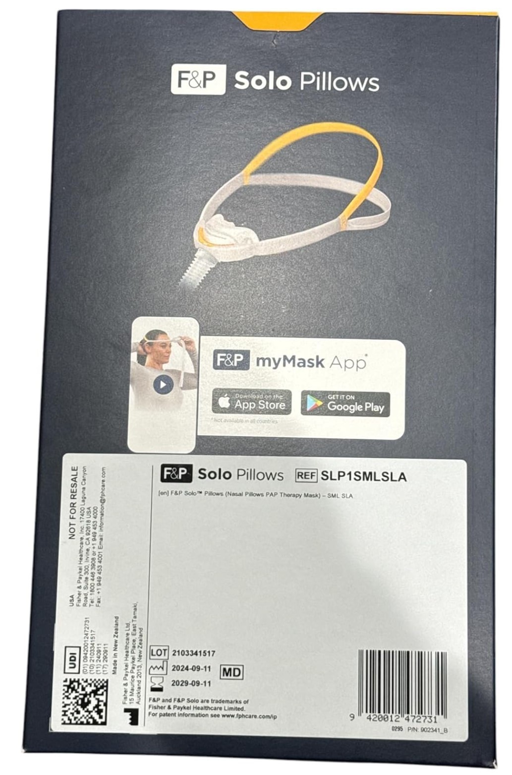 FISHER & PAYKEL SOLO PILLOWS STARTER PACK SMALL/MEDIUM/LARGE SIZE