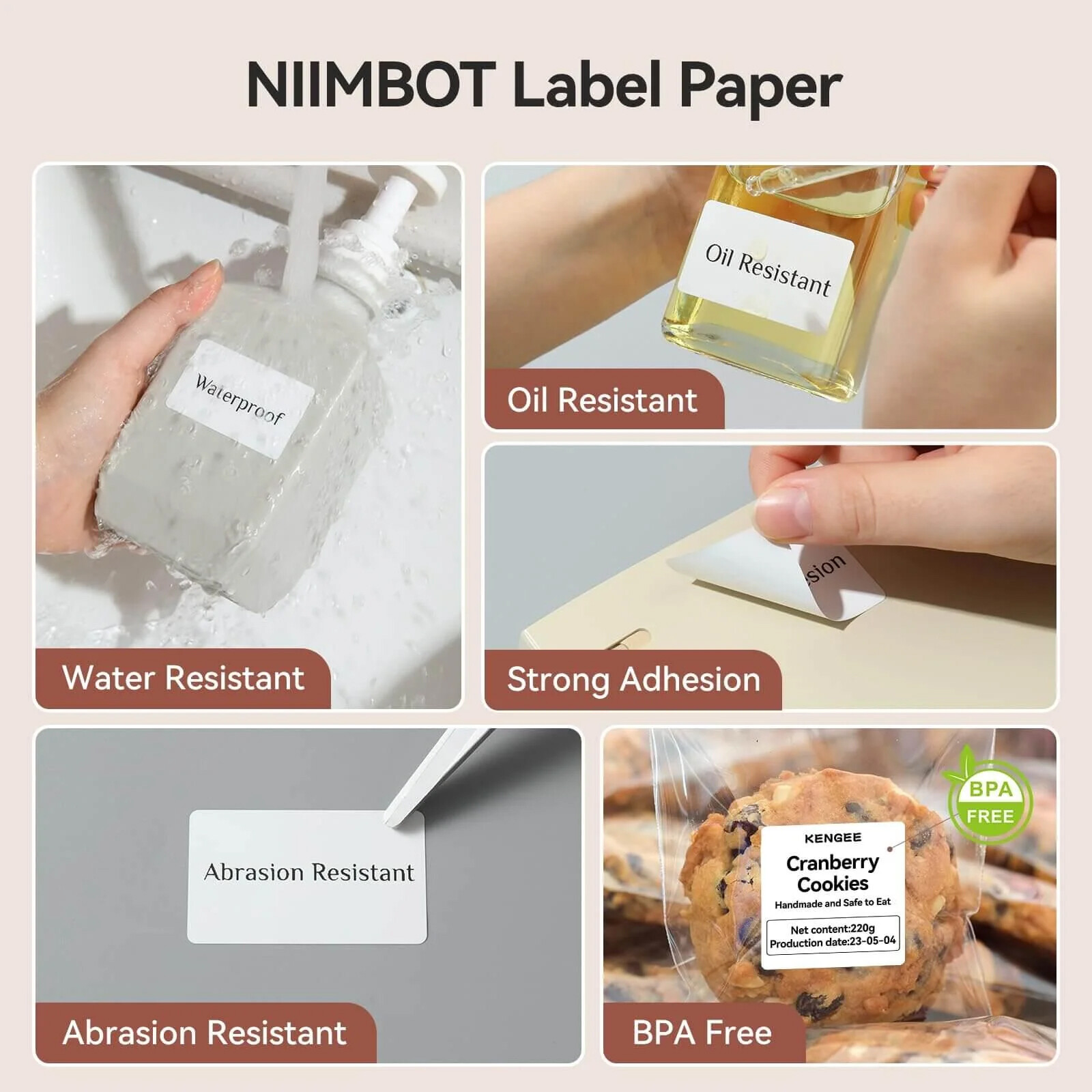 NIIMBOT B1 Label Maker Machine with Tape Portable Bluetooth Thermal Printer