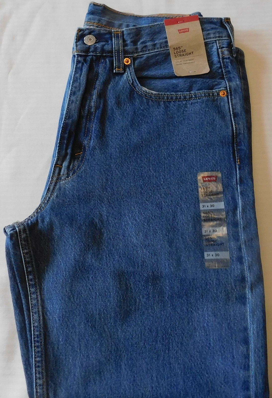 LEVIS 565 97' Loose Straight Jeans Loose Throughout At Waist Props to You Blue