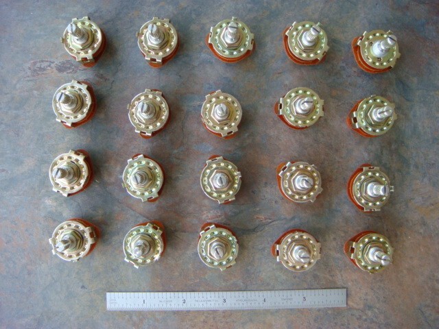 ONE Lot 5 Rotary Switches 3-Position, 4-Pole -- JAMECO #101557 -- New & Unused