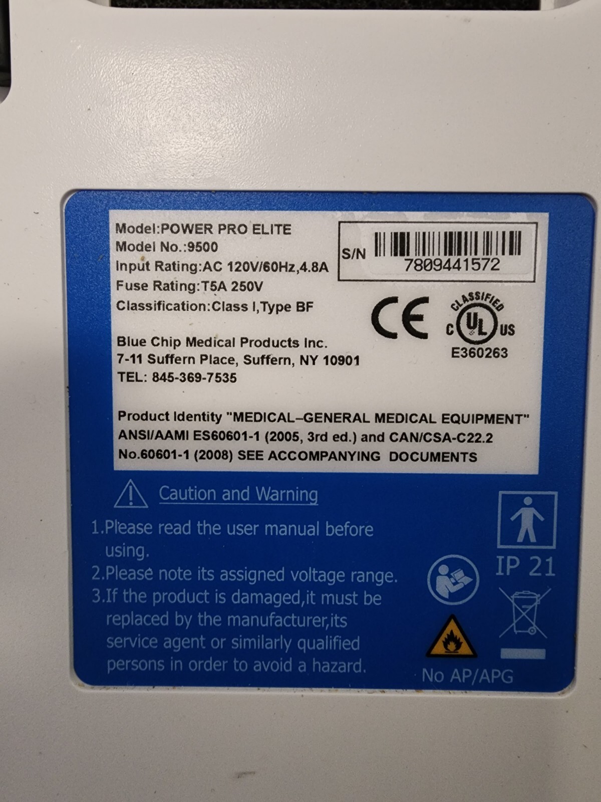 Blue Chip Power Pro Elite Alternating Pressure Air Mattress System Model 9500