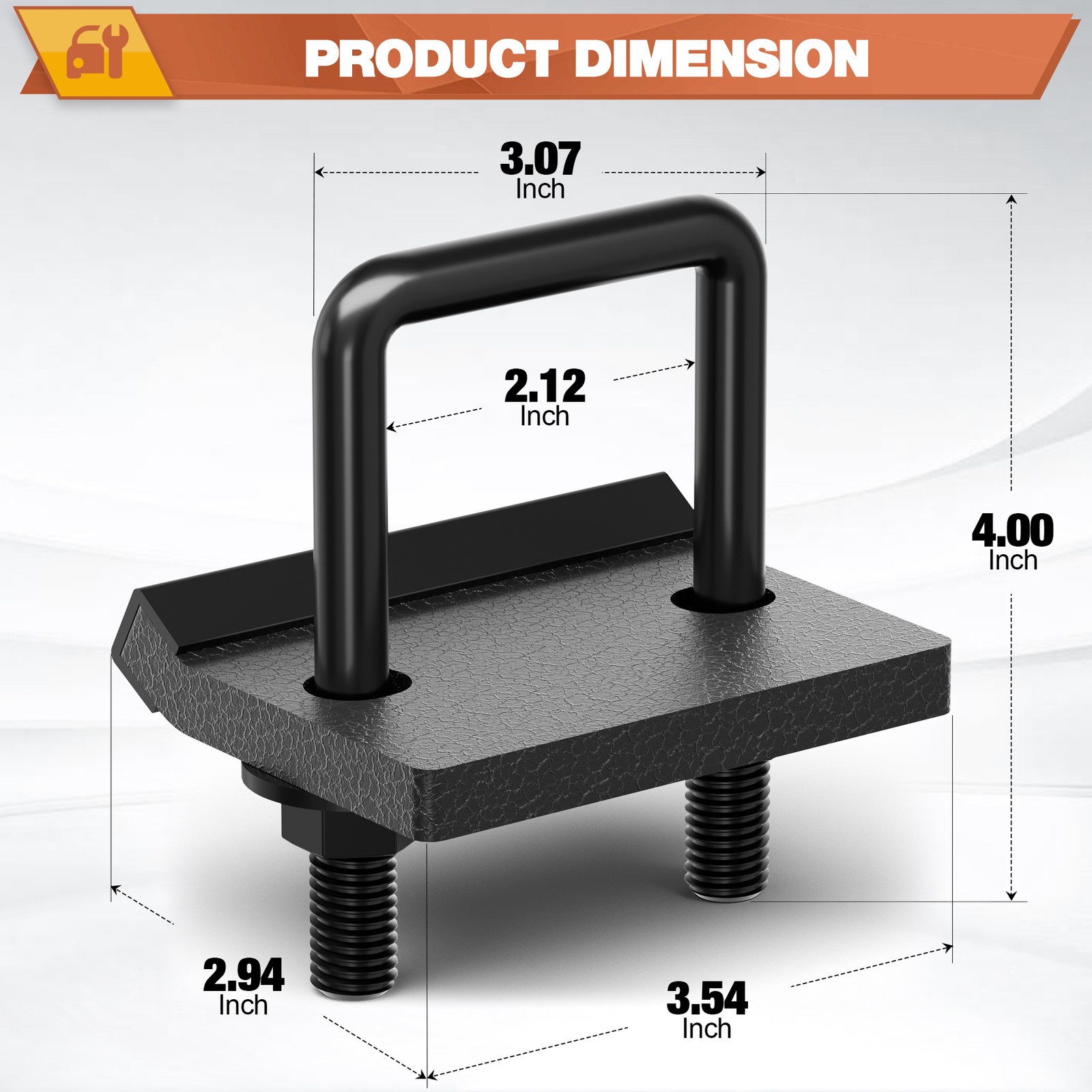 2″ Trailer Lock Down Hitch Tightener Stabilizer Steel Anti Rattle Tow Clamp