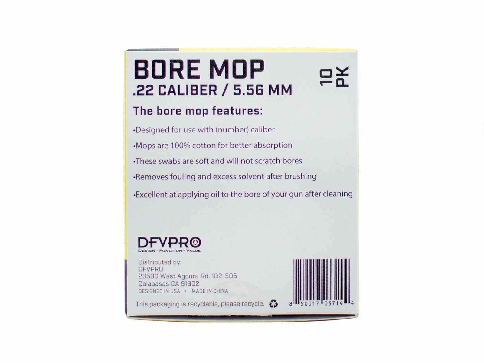 .22 Caliber Bore Mops 10 Pack