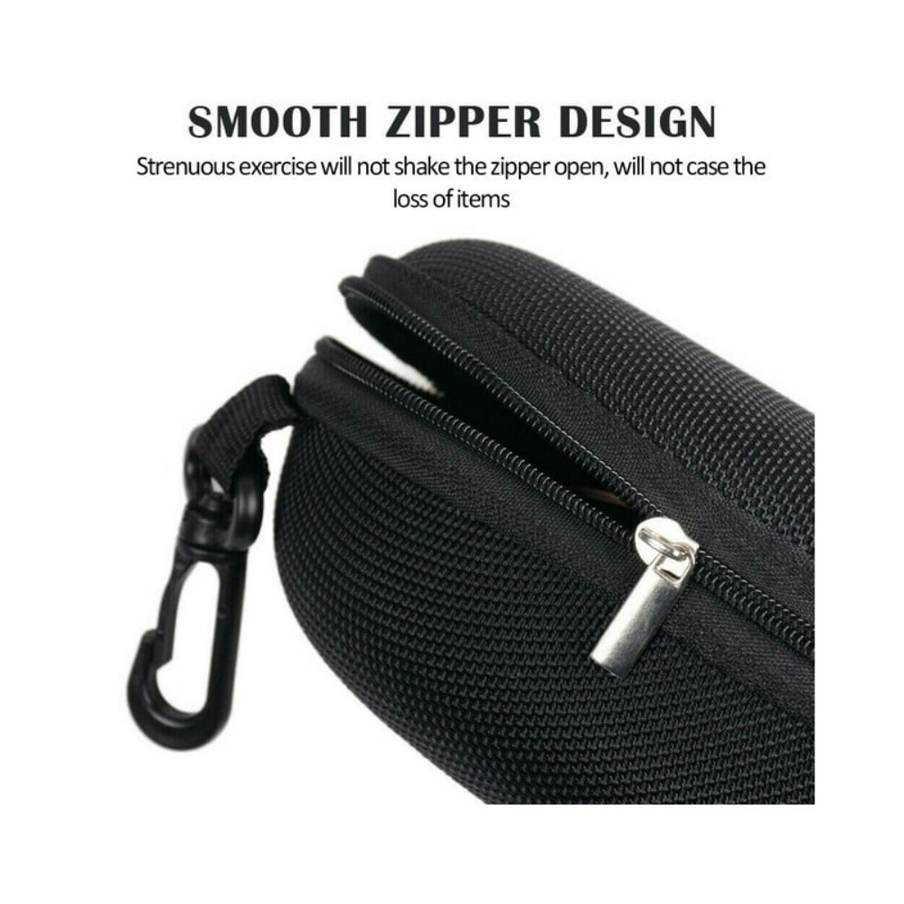 2-Pack Eye Glasses Case Box Sunglasses Protector Hard Zipper Belt Clip Portable~