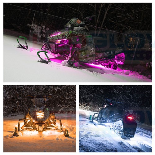 LEDGlow Advanced Million Color LED Snowmobile Underglow Neon Accent Lights Kit