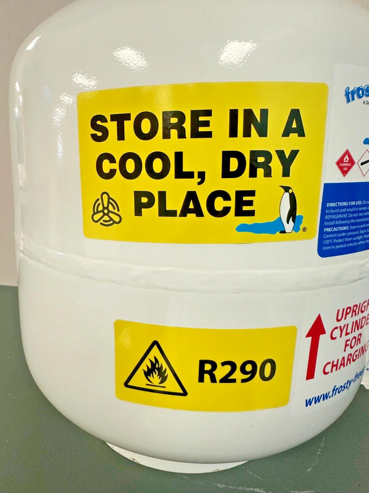 RI34a Replacement, 7.5 Lbs., Industrial Natural Organic Modern Refrigerant R-290