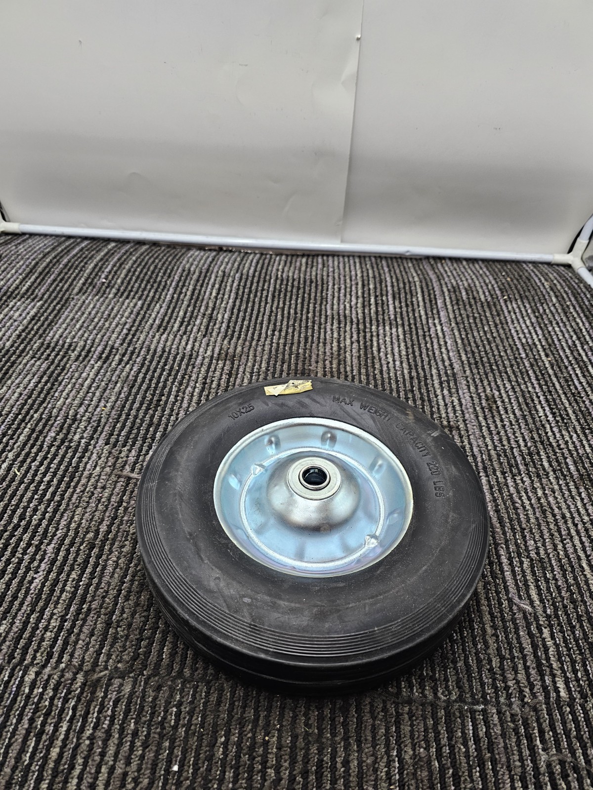 (QTY 2) 10x2.5 Solid Rubber Wheel Tire 5/8 Bore Hard Snow Blower Dolly Cart