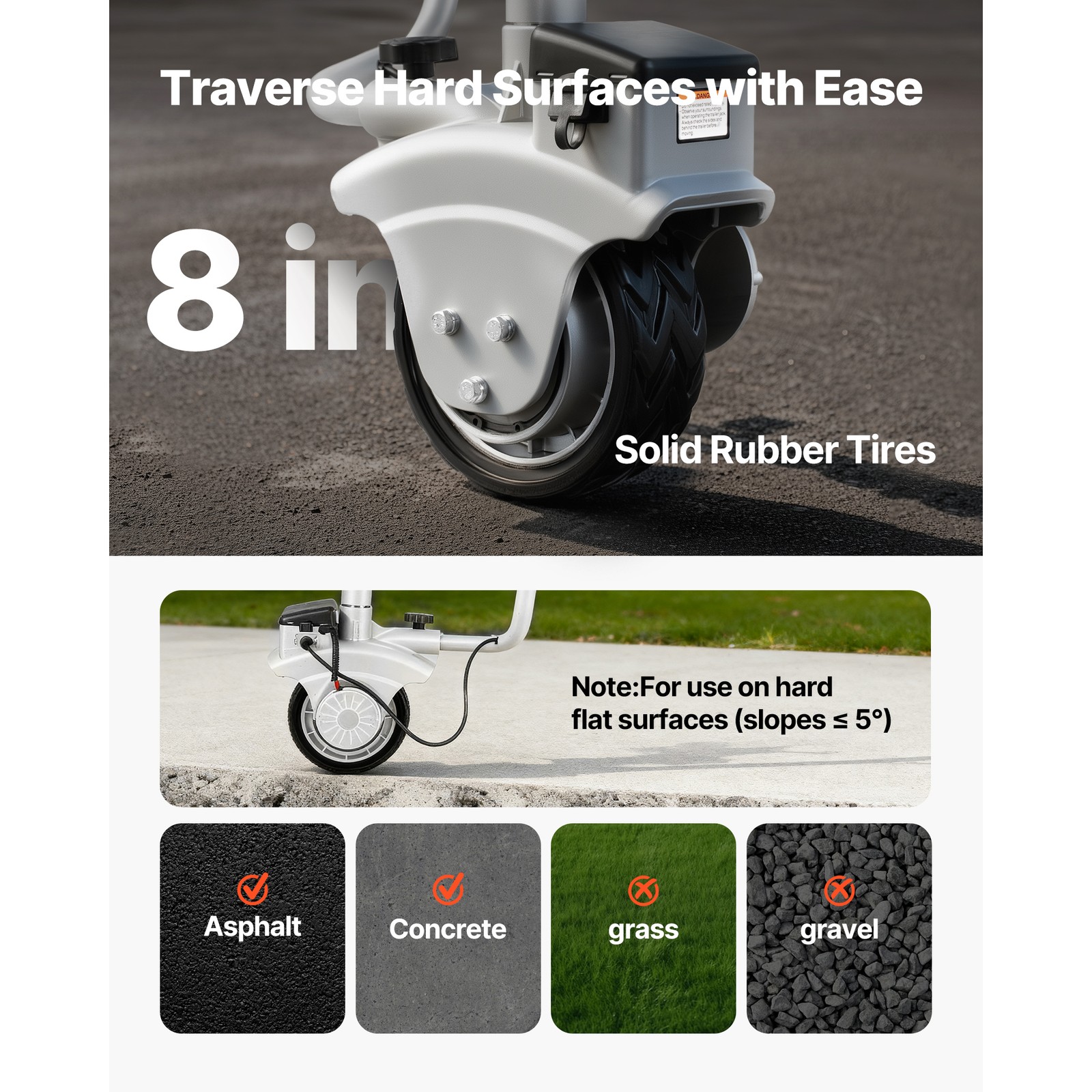 Uimoso Electric Trailer Dolly 5500 lbs Capacity with Adjustable Motorized Wheel