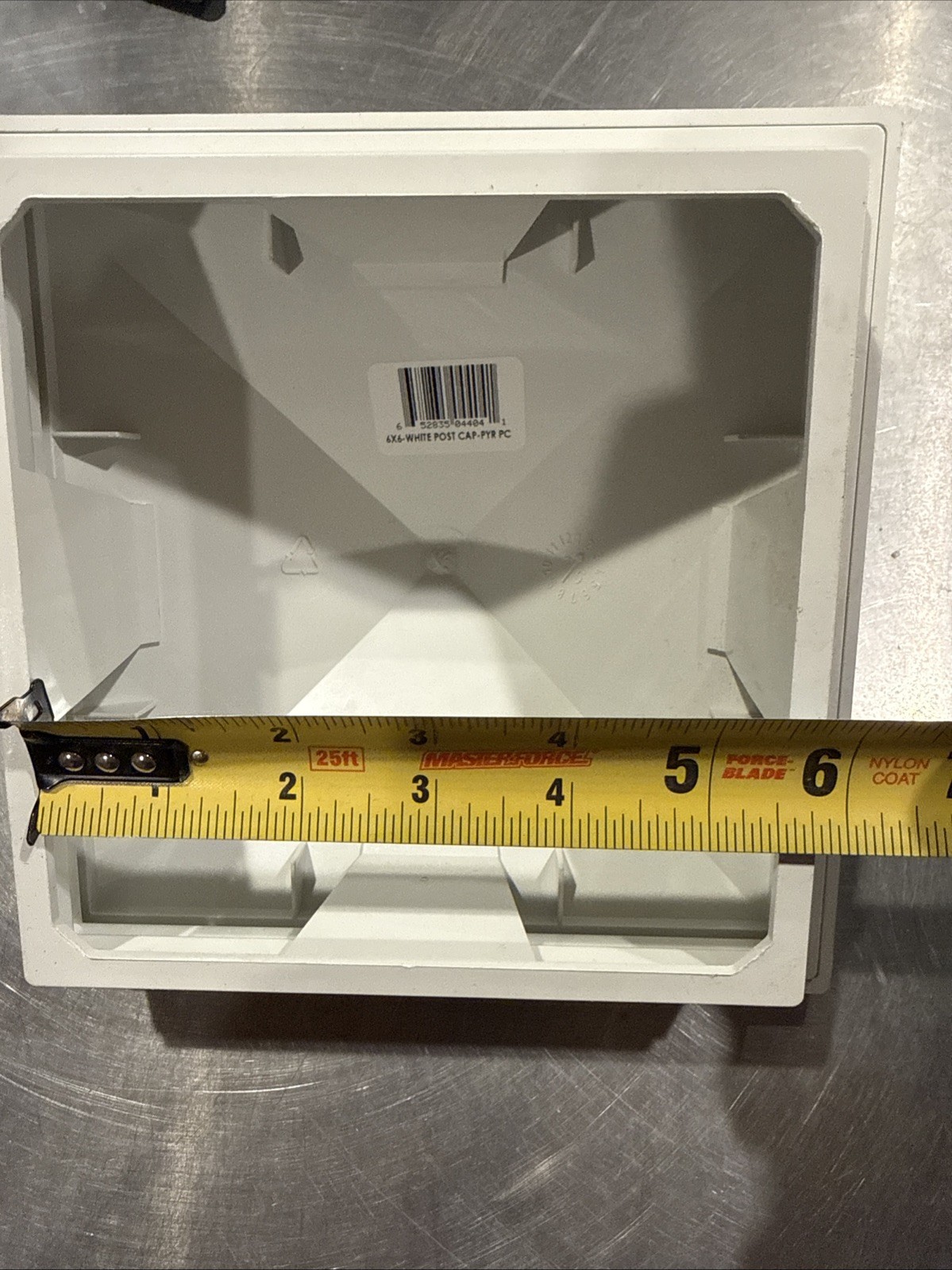 TREX DECKING WHITE 6 X 6 PYRAMID POST SLEEVE CAP 5.5 X 5.5 INSIDE PRWPYCAP6X6