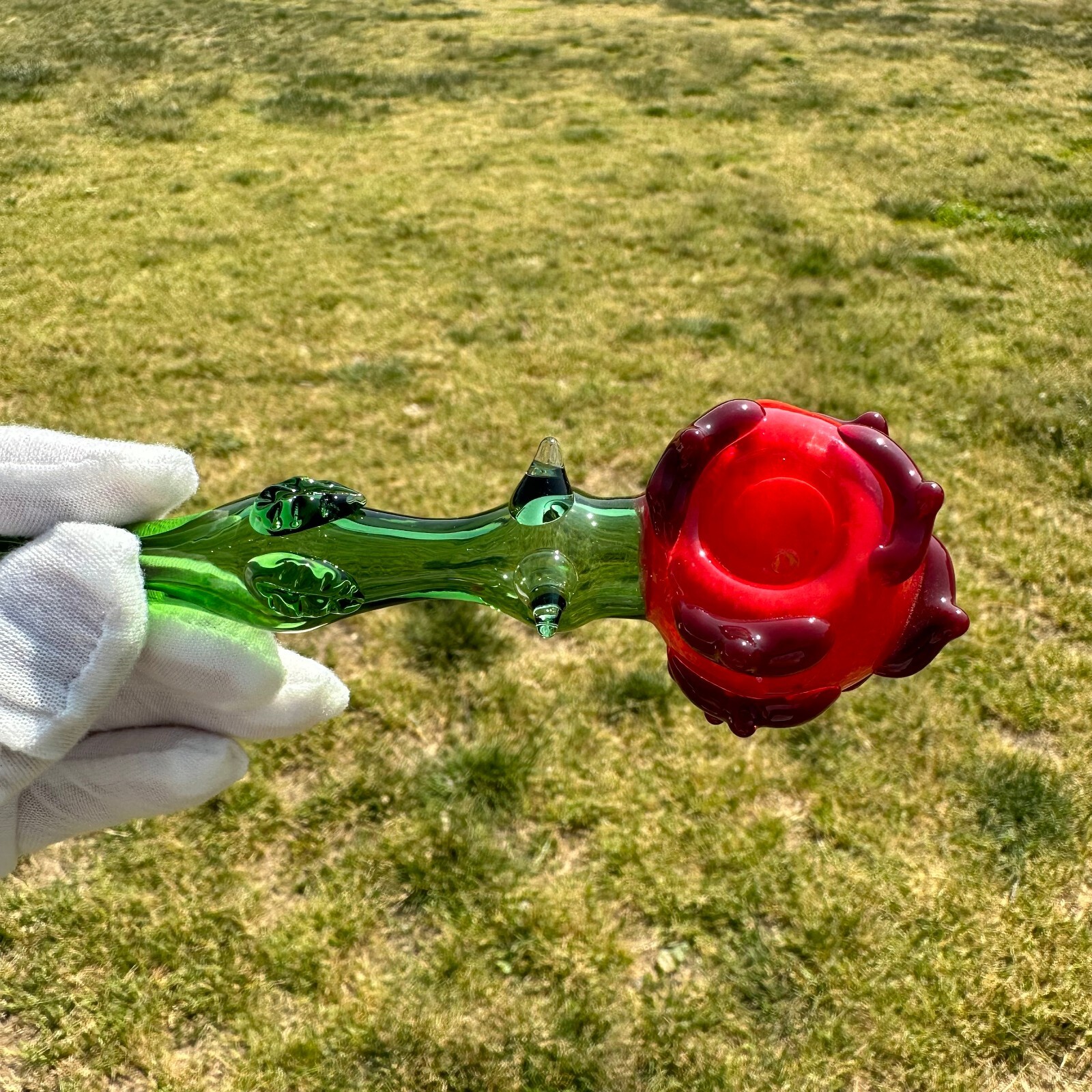 The Rosa Glass Pipe Smoking Hand Spoon Pipe Tobacco Glass Smoke Bowl Gift