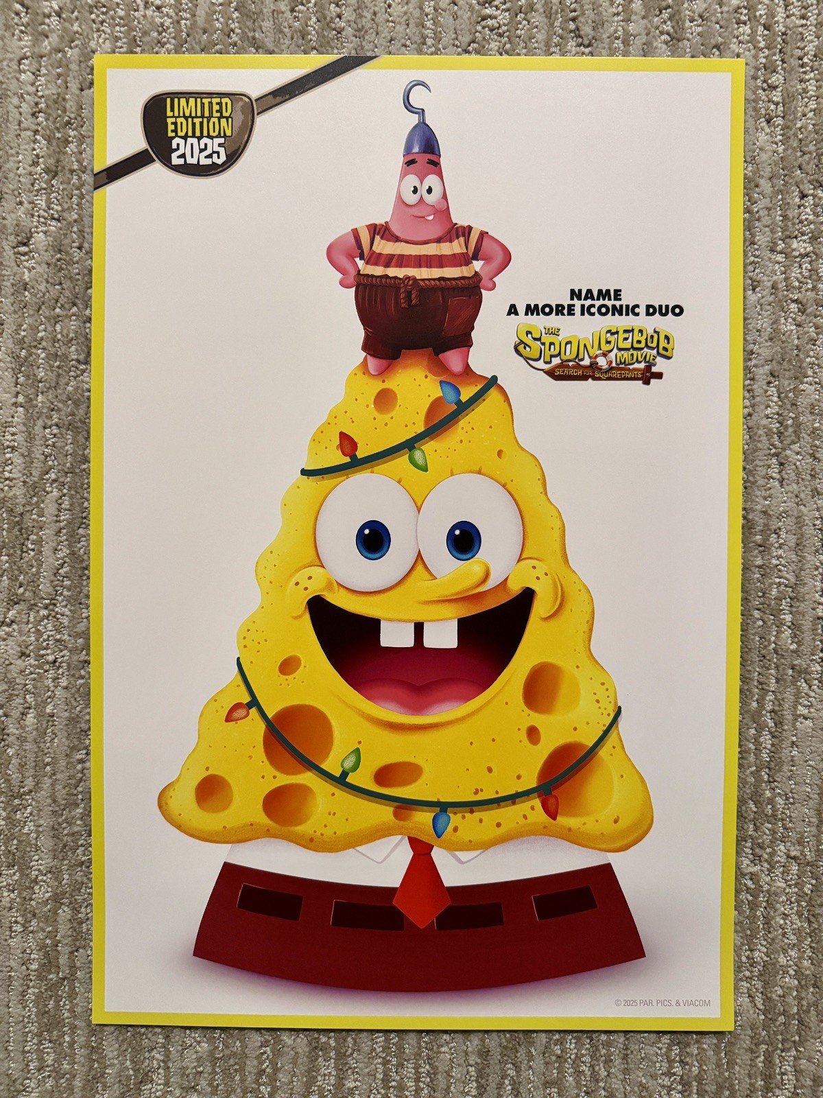 The SpongeBob Movie (2025) 18x12 Poster & Sticker Sheet AMC RealD 3D Fan Event