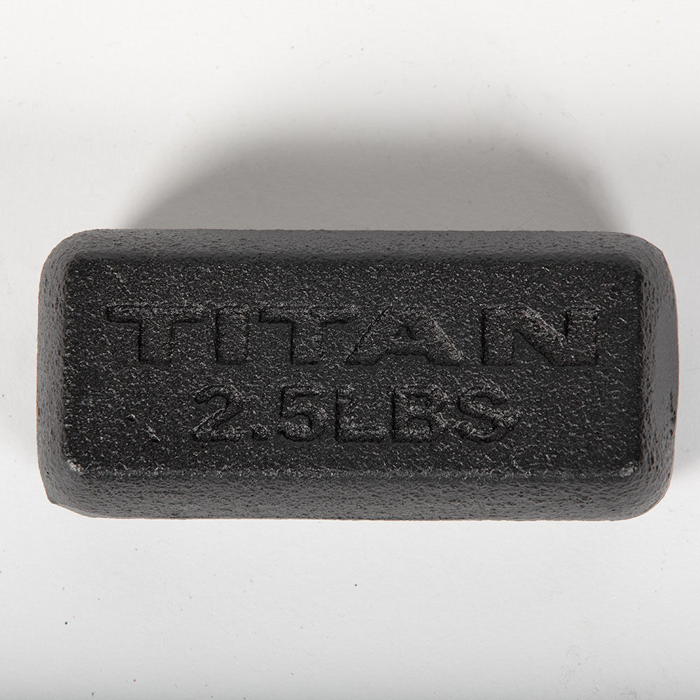 Titan Fitness Iron Weights for Weighted Vest, Set of Four 2.5LB Cast Iron Ingots