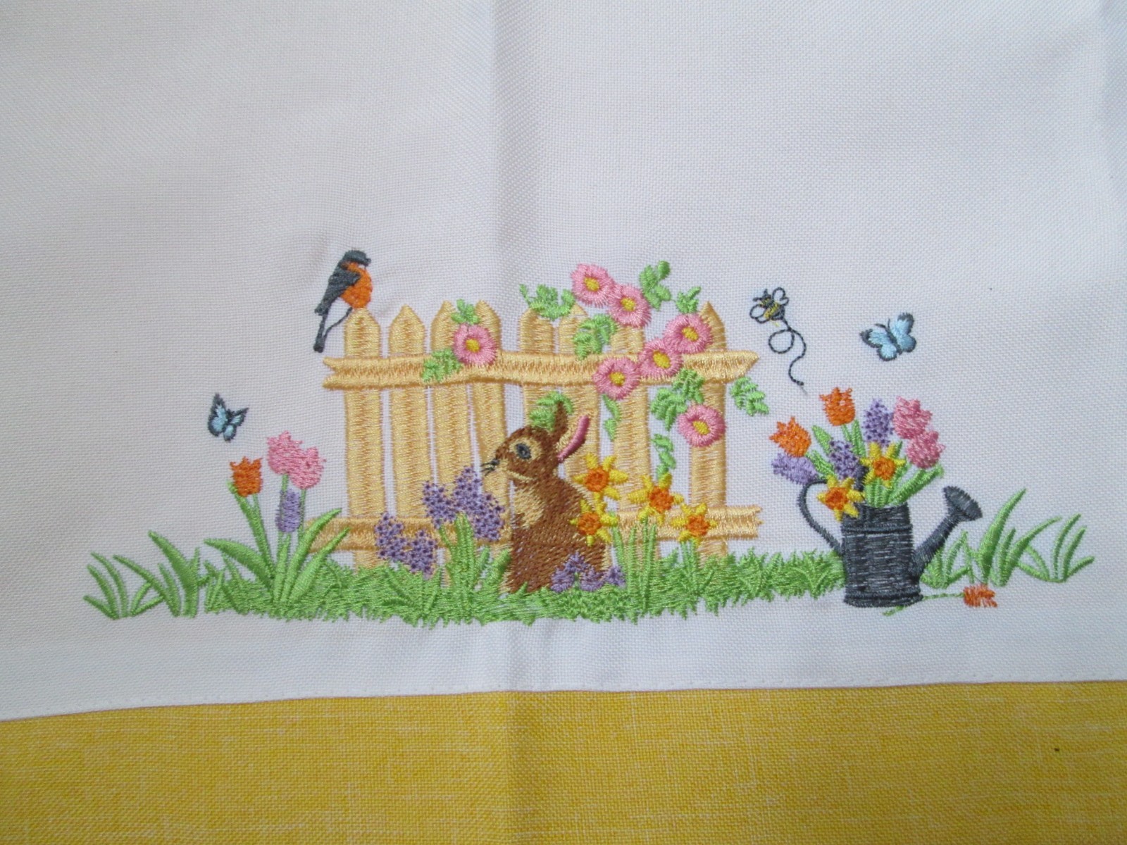 EASTER/ SPRING EMBROIDERED TABLE RUNNER 72" x 16" Charles Gallen IRELAND