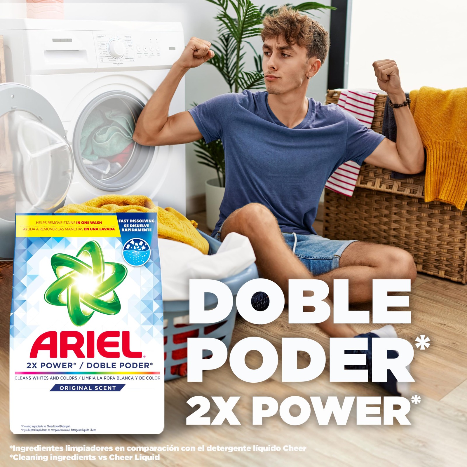 Ariel Powder Laundry Detergent, Original Scent, 211 oz, 211 Ounce (Pack of 1)