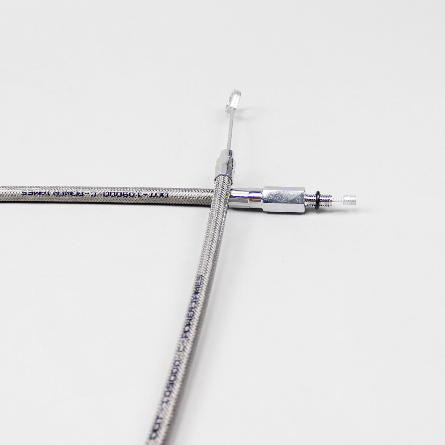 Stainless Steel 71.0" Chrome Braided Clutch Cable for Harley FLHR FLHX FLHT FLTR