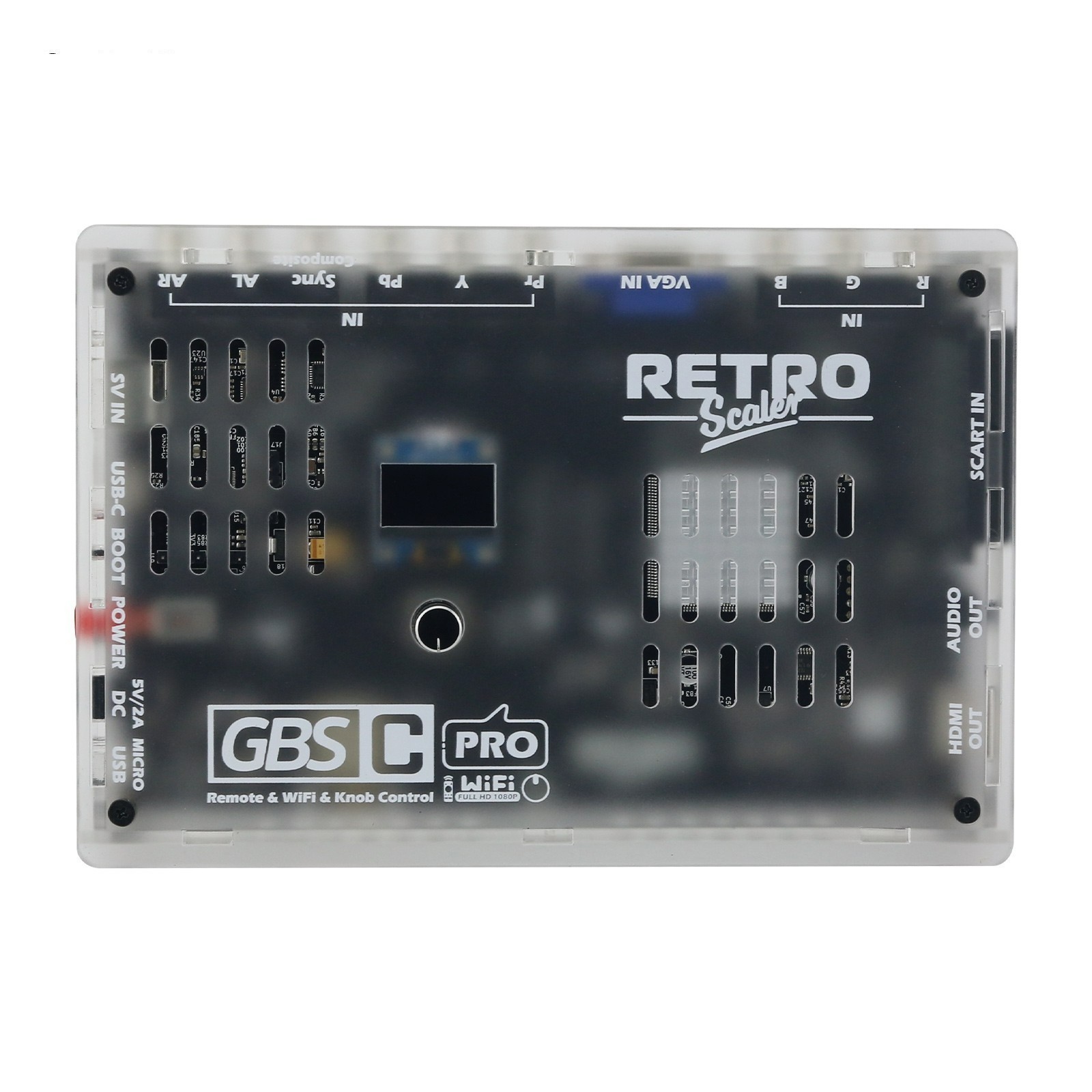 GBSC Pro Video Converter DC 5V Scart/RGB/YPBPR/VGA/AV/SV to HDMI Compatible