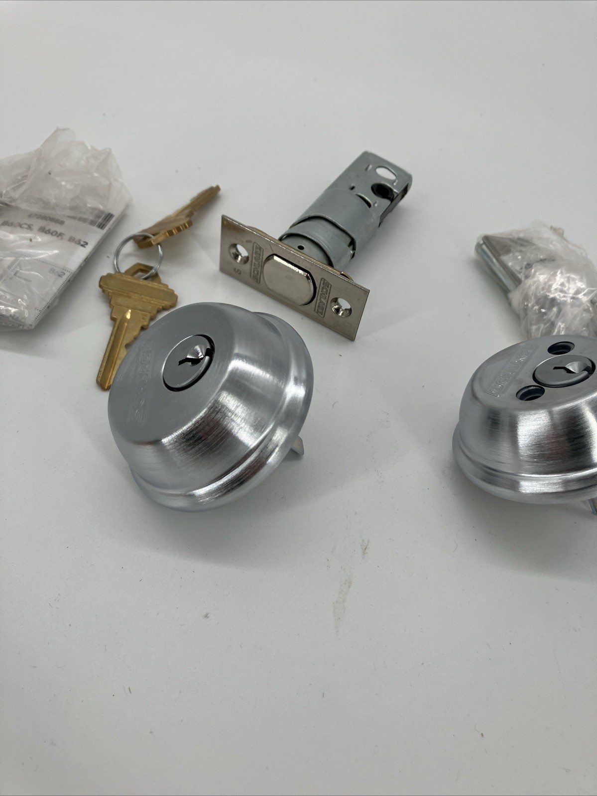 Schlage Satin Chrome Light Commercial Double Cylinder Deadbolt Keyed Both Sides