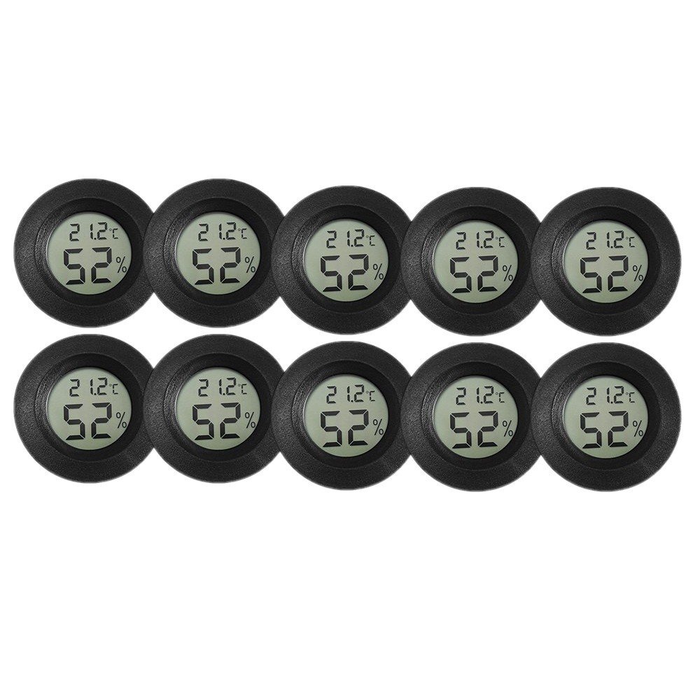Mini Hygrometer Thermometer Round LCD Digital Humidity Gauge Temperature Monitor