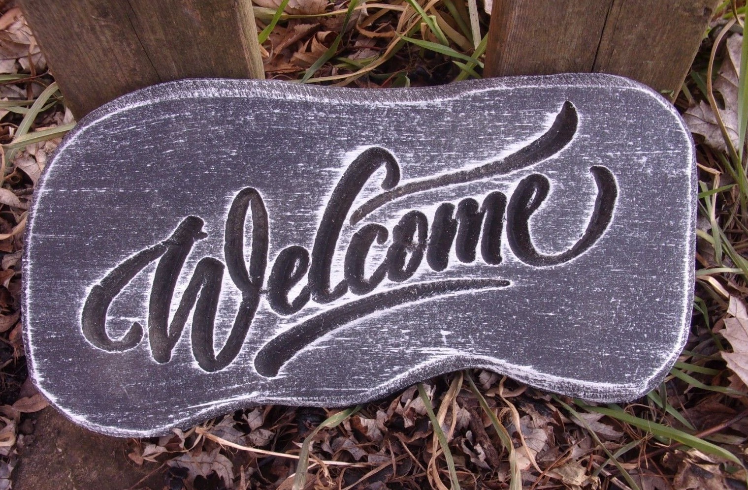 Welcome mold plaster concrete cement reusable casting mould 11" x 5" x 3/4"