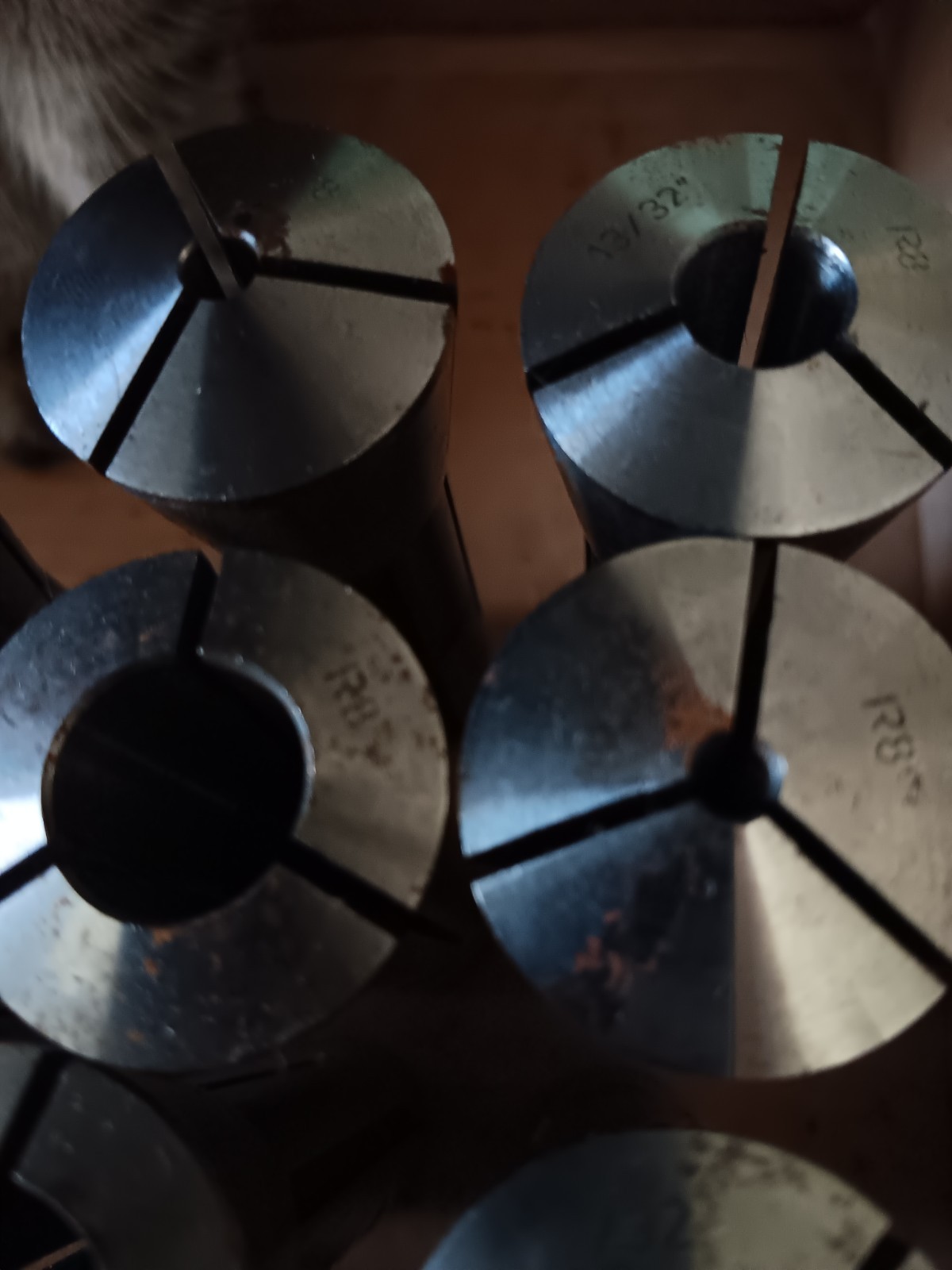 Lot Of 10 Used Assorted R8 Collets/Toolholders - (As Shown) mixed sizes