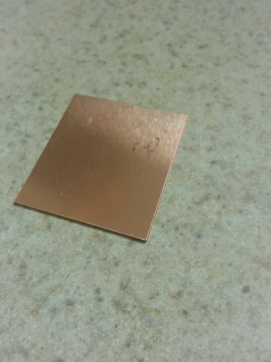 Copper Square 1" .020 Thick 8 piece lot jewelry 020 0.020 Art Solder Welding