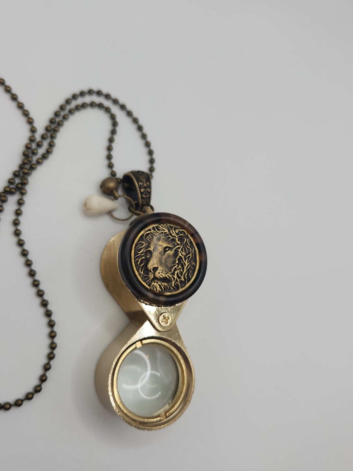 30× Jewelers Loupe Necklace Magnifier Loop Magnifying Glass Jewelry Silver Gold