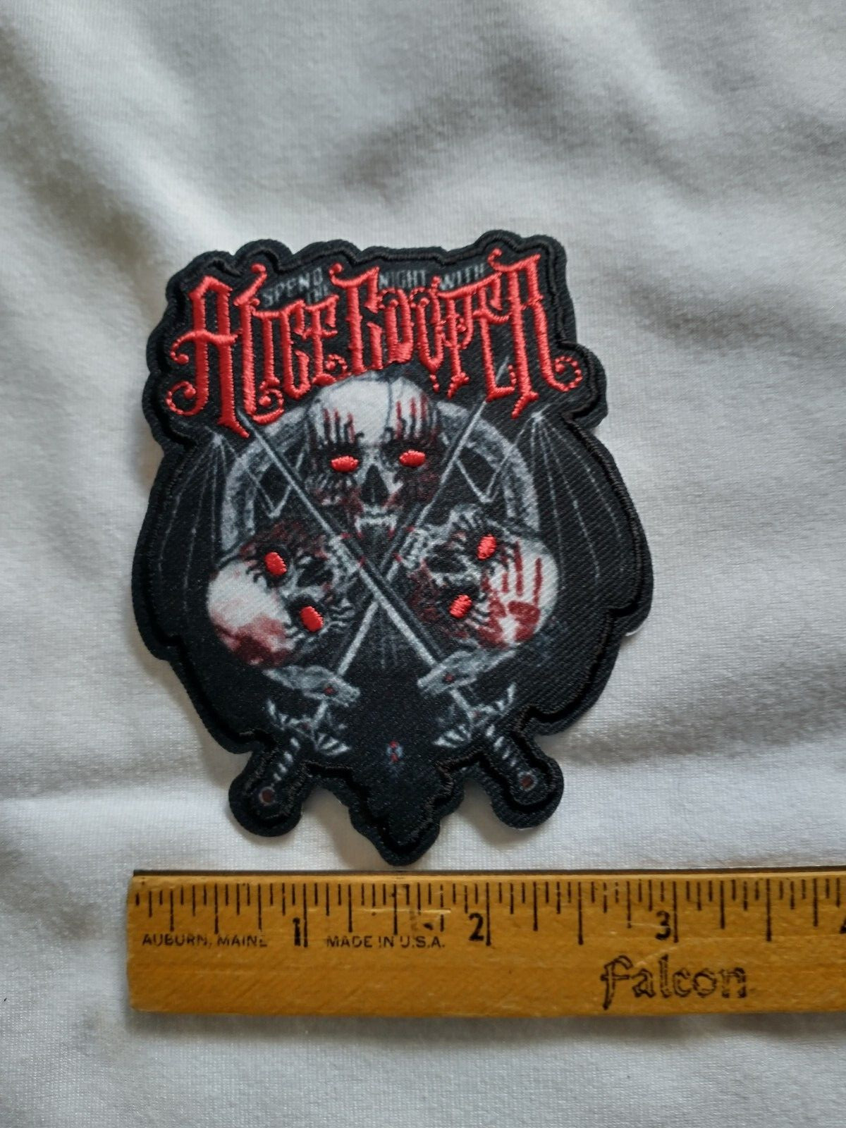 Alice Cooper Vampire Skulls 3.5 x 3 Inches Iron On Patch