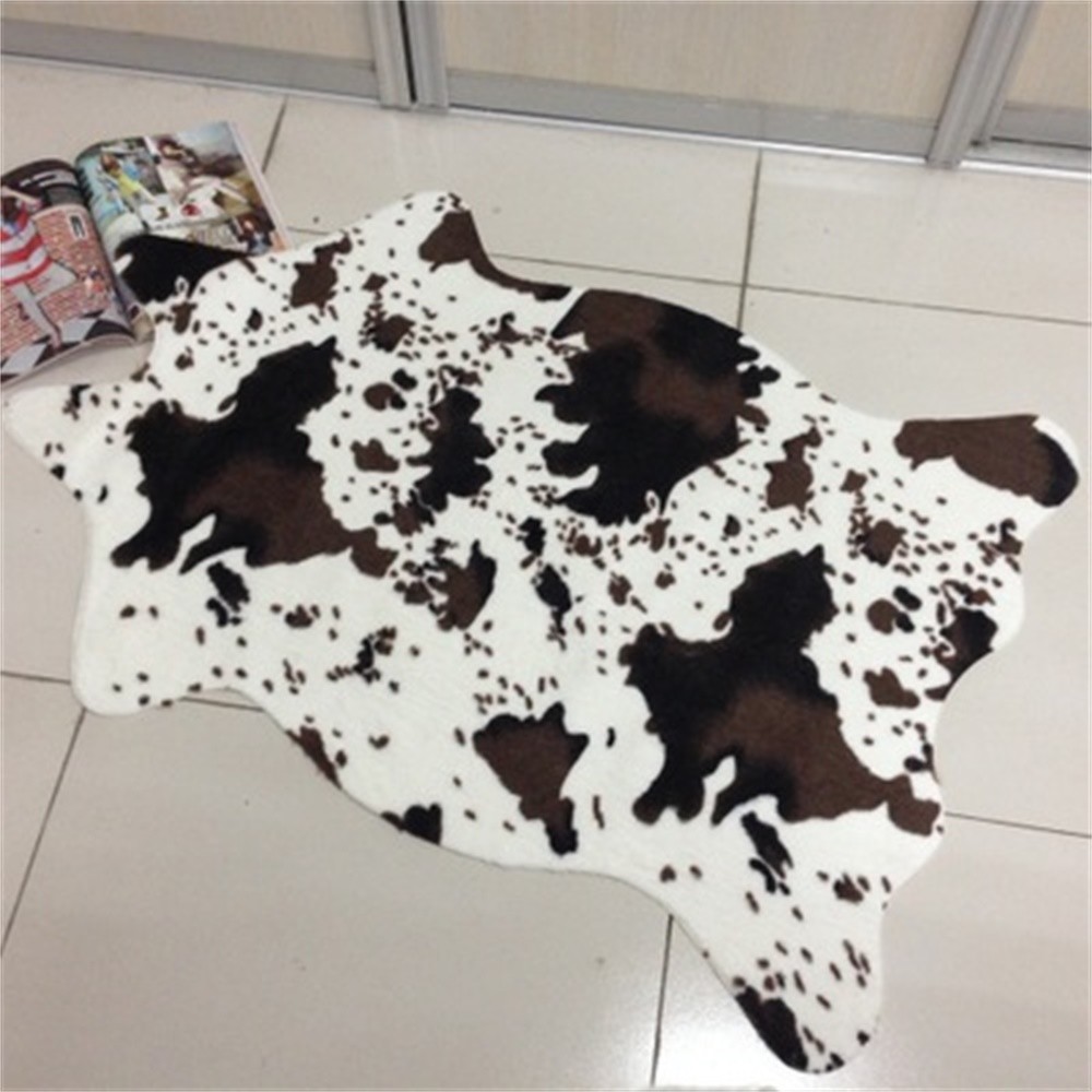COWHIDE RUGS Area Rugs Cow Skin Hide COWHIDE 3.6x2.5 Feet Faux Leather Carpe