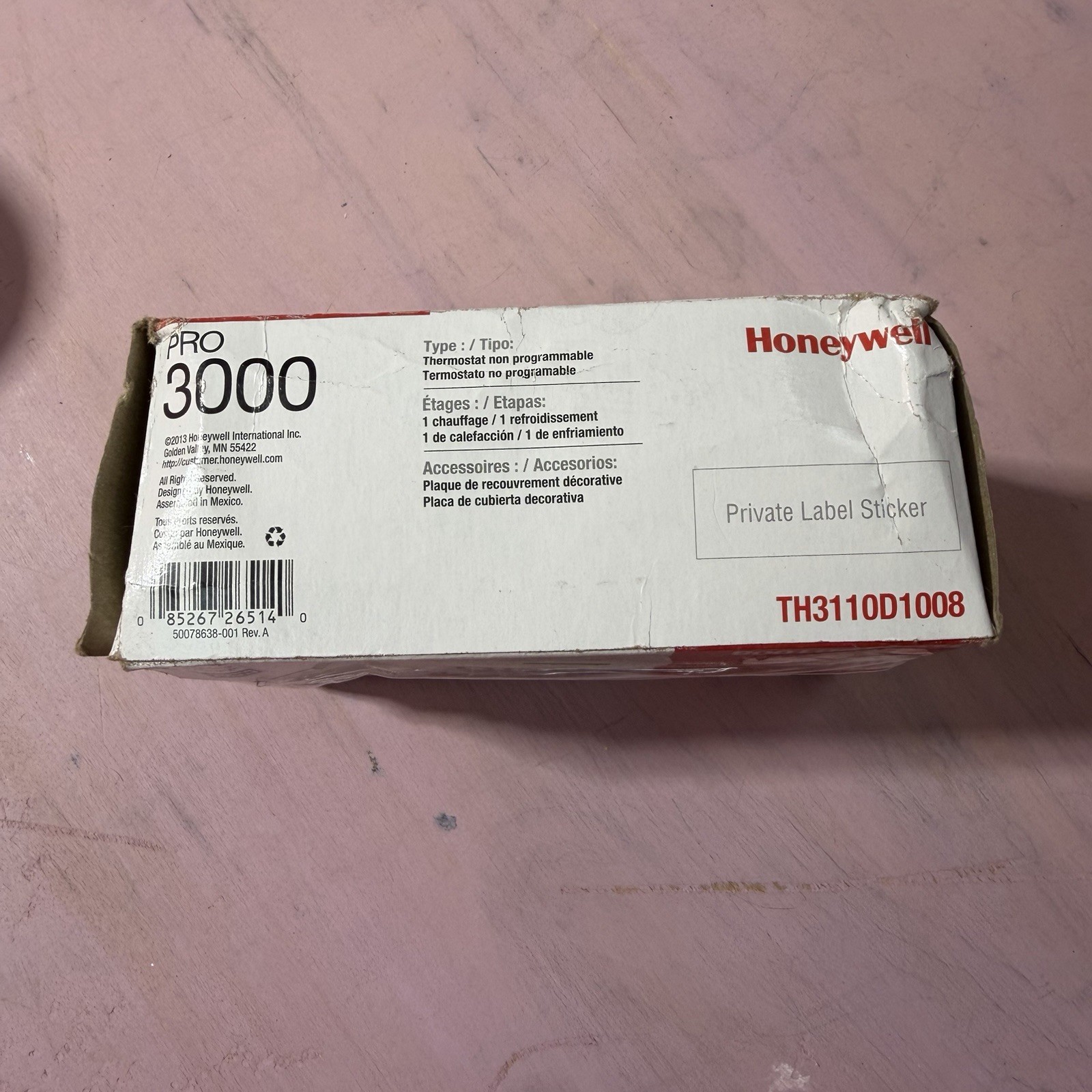 Honeywell PRO 3000 Non-Programmable Thermostat TH3110D1008 Brand New