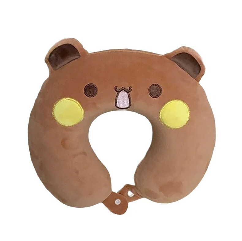 2 pcs Cute Panda U-Shaped Neck Pillow Soft Plush Travel Pillow for Adults & Kids