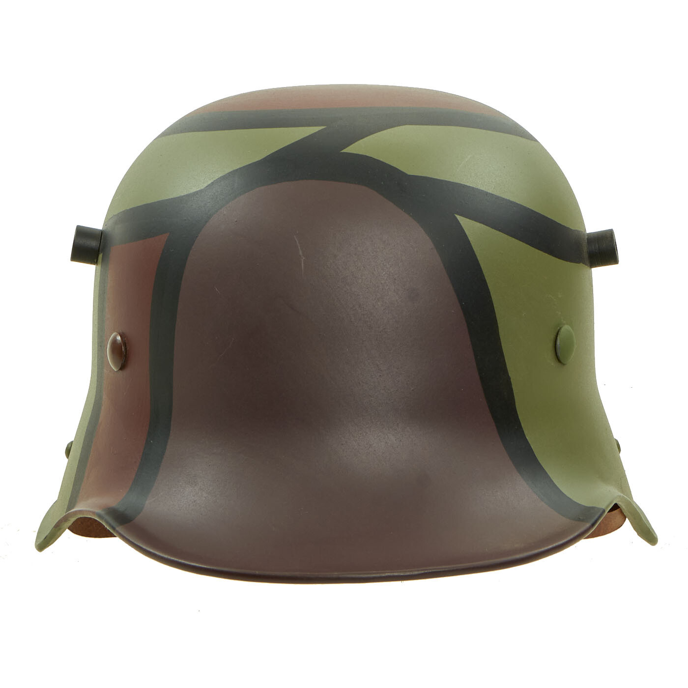 German WWI M16 Stahlhelm Steel Helmet, M-1916, Hand Painted Camouflage