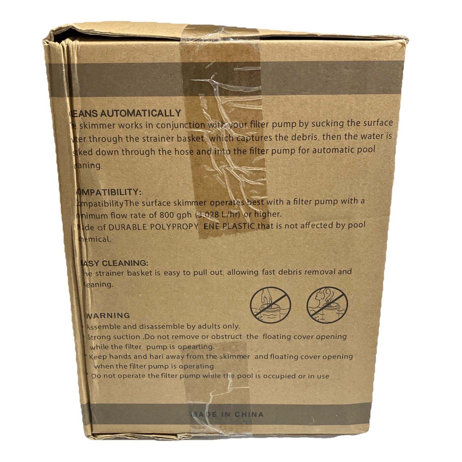 Valdorena Premium Above Ground Pool Floating Surface Skimmer Turquoise NEW Box