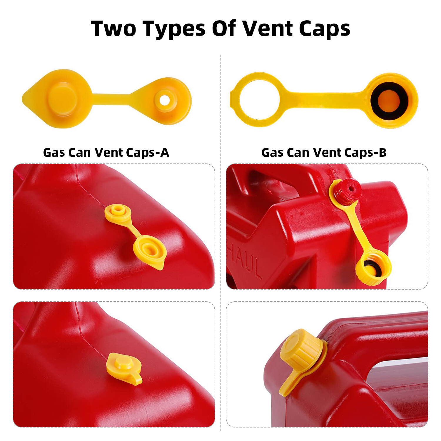 5X Replacement Gas Can Spout Nozzle Vent Kit For Plastic Gas Cans Old Style Caps
