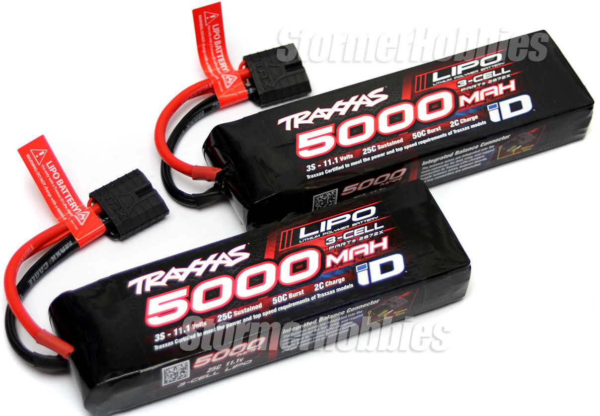 2 NEWEST VERSION Traxxas 5000mAh LiPo 11.1V 3-cell 25C Batteries TRA2872X