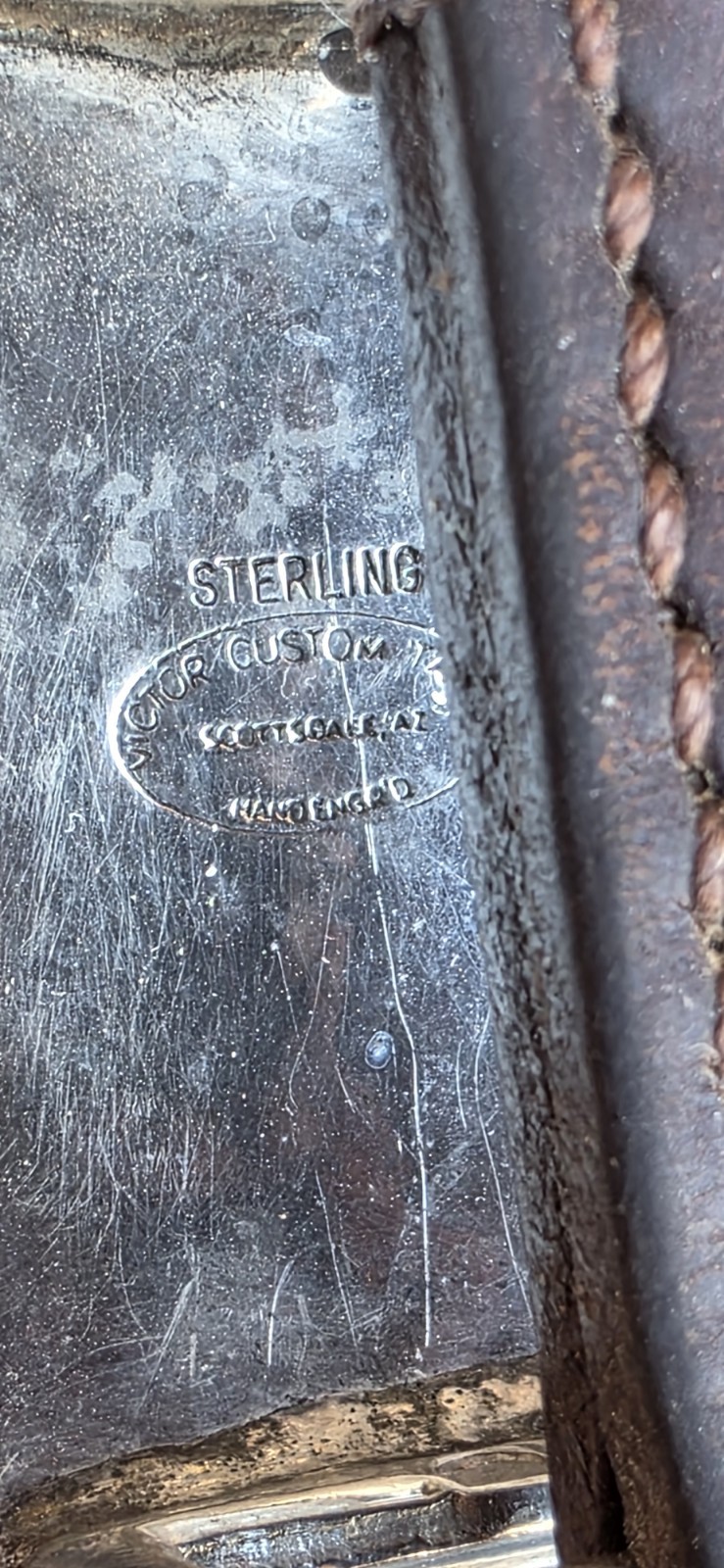 Vintage Victor's Custom Tack Silver &Bronze Headstall And Breast Collar Set MINT