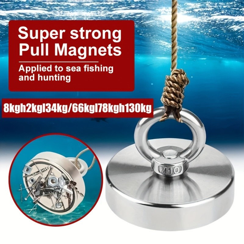 Super Strong Neodymium Fishing Magnet - For Underwater Salvage & Home Hanging