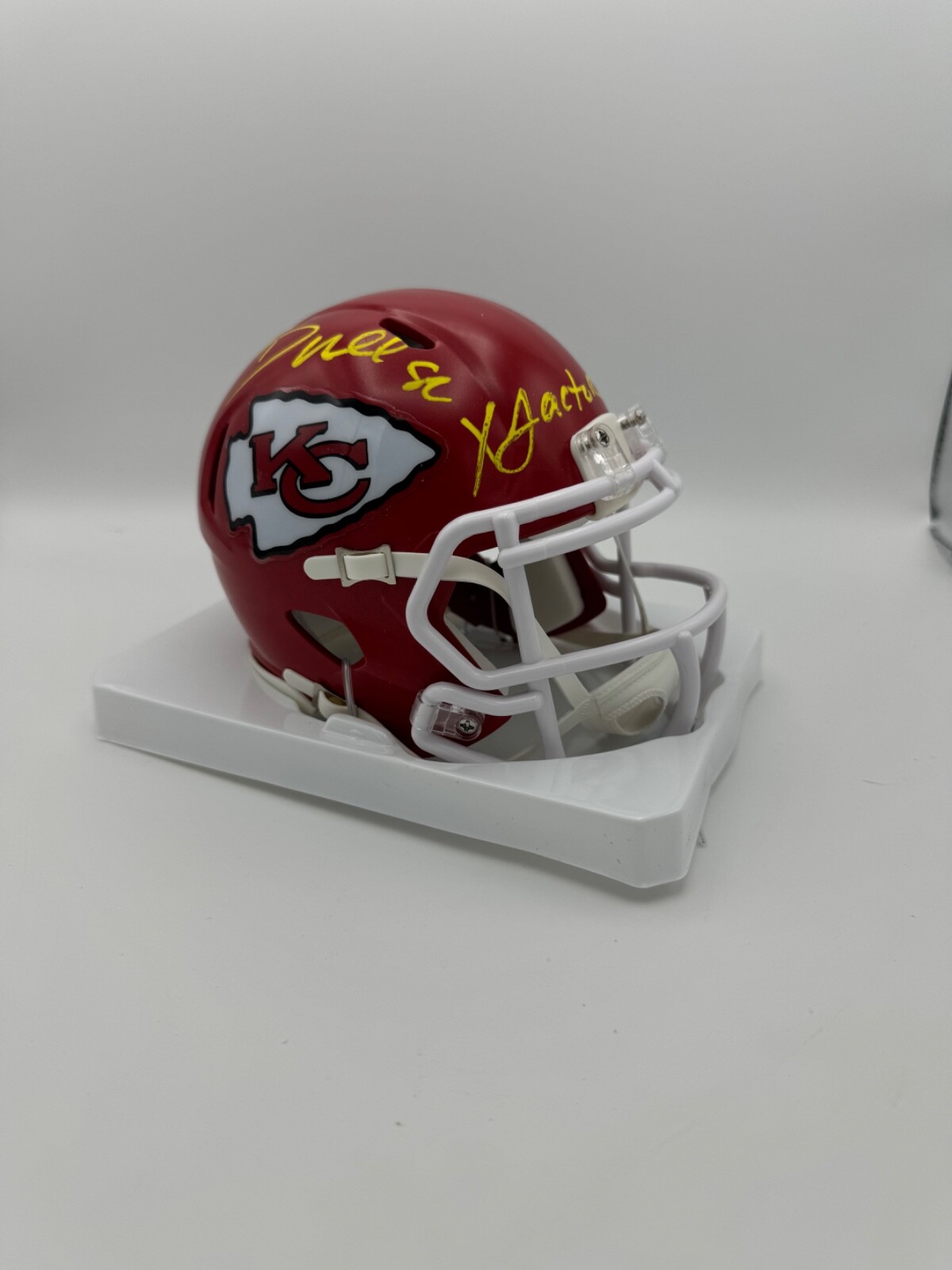 Dante Hall Signed COA Holo Kansas City Chiefs mini helmet Xfactor