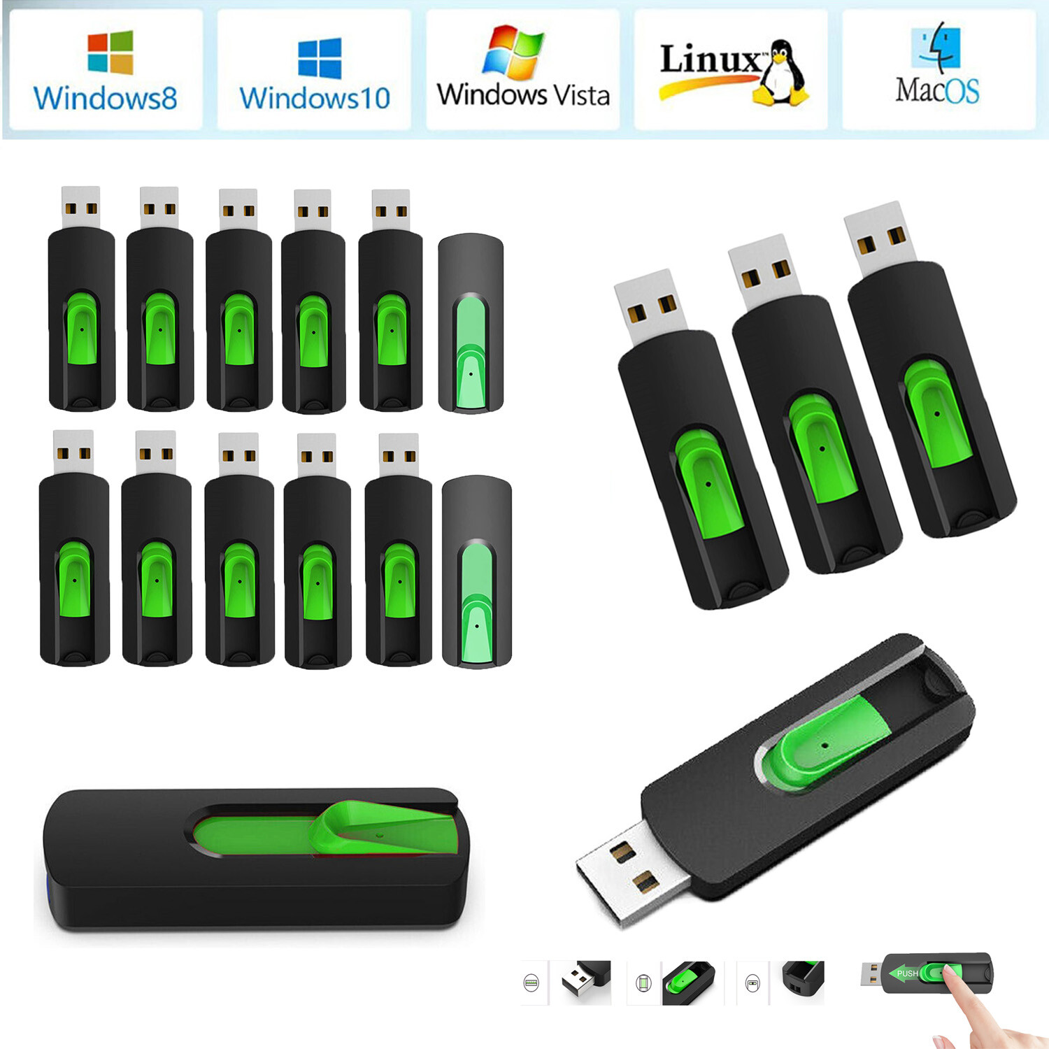 Lot USB Flash Drive Pen Drive Memory Stick 1GB, 2GB,4GB, 8GB, 32GB, 64GB 128GB