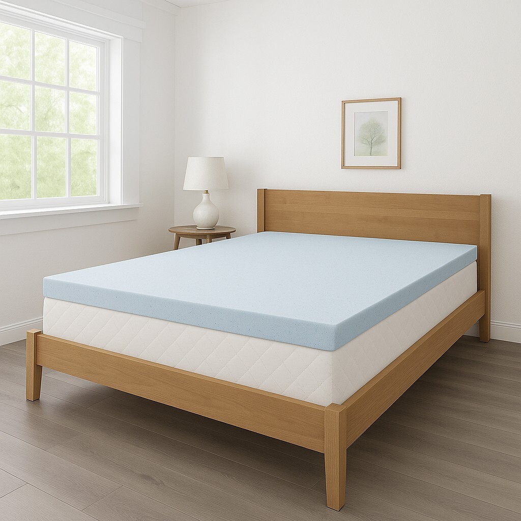 LOUNJ 2" 3" Gel Memory Foam Mattress Topper, Twin XL Full Queen King Cal King