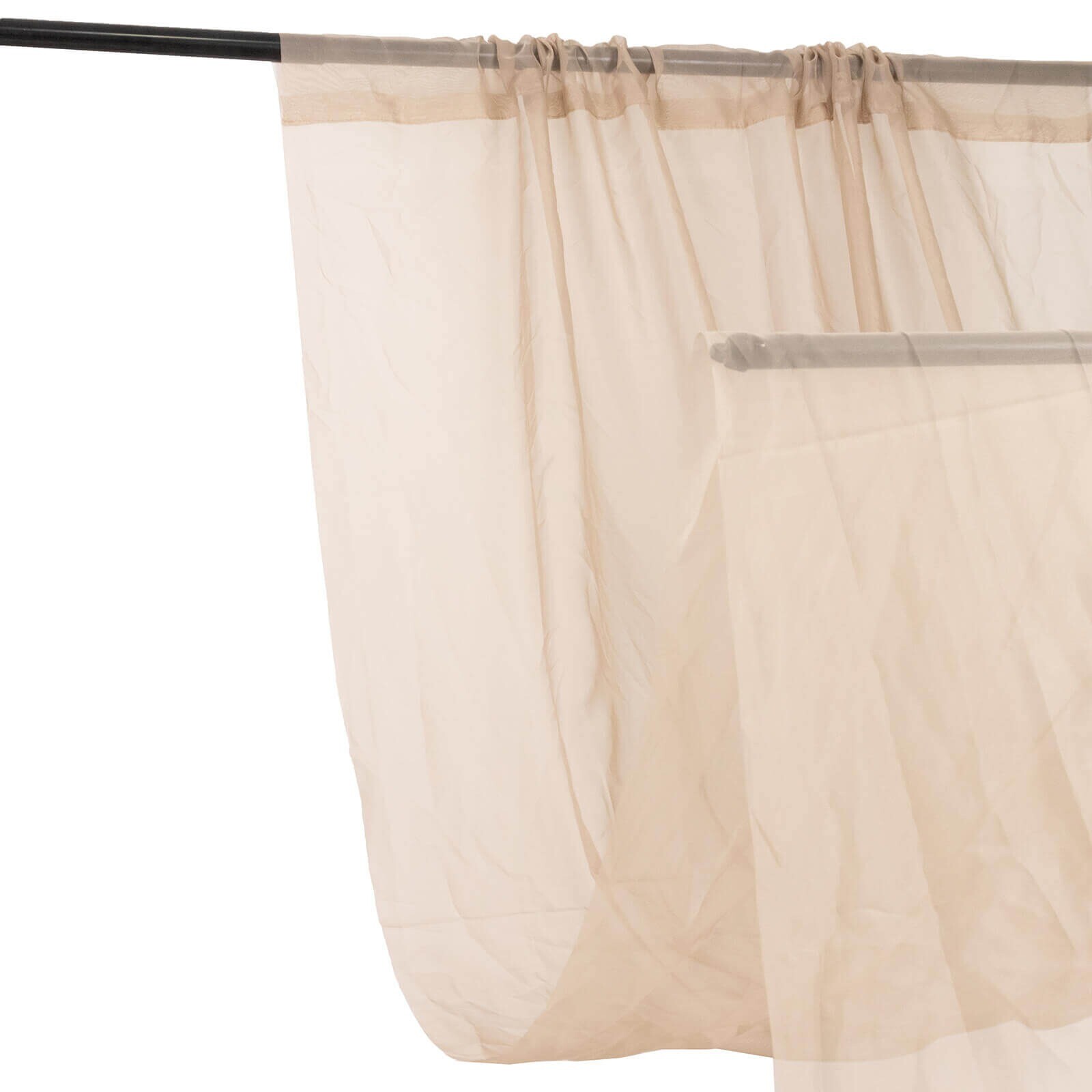 5ft x 32ft NATURAL Premium Chiffon Sheer Backdrop CURTAIN PANEL Drape Party