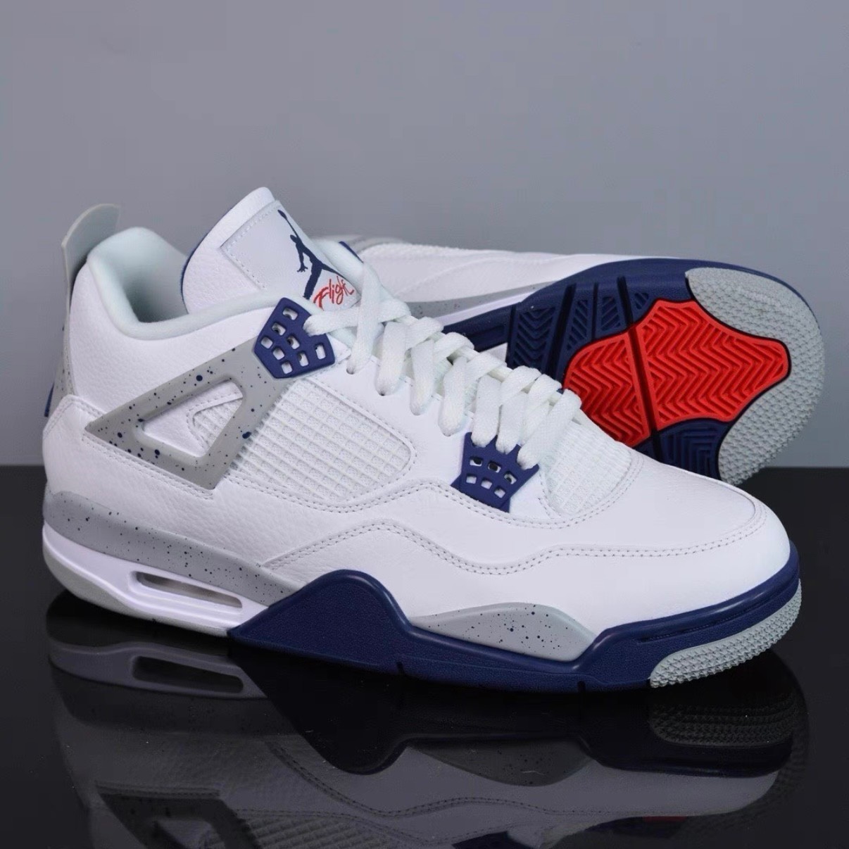 Men's Jordan Air Jordan 4 "Midnight Navy" Retro Mid Top Basketball Shoes
