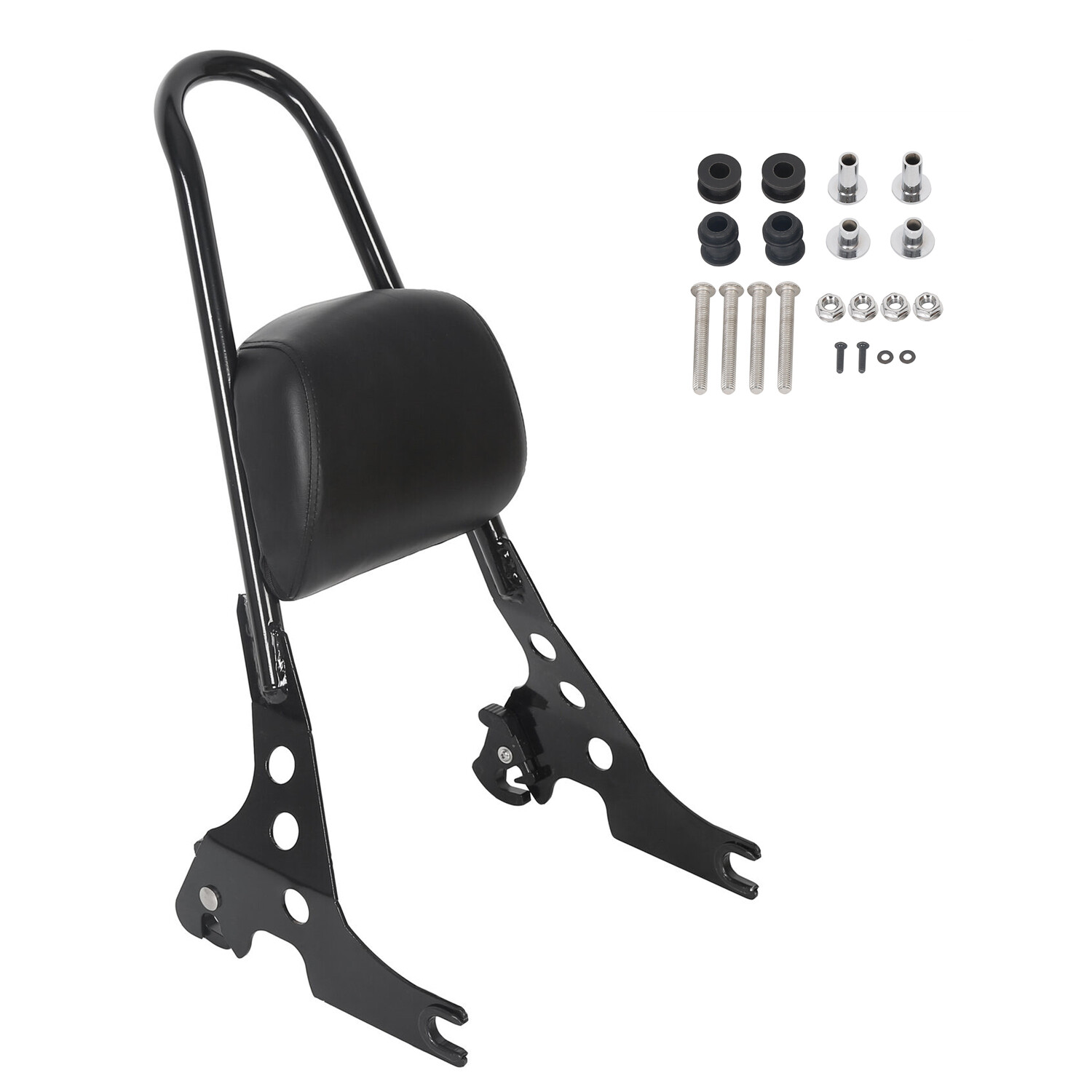 Detachable Passenger Sissy Bar Backrest Pad For Harley Sportster 1200 883 04-UP